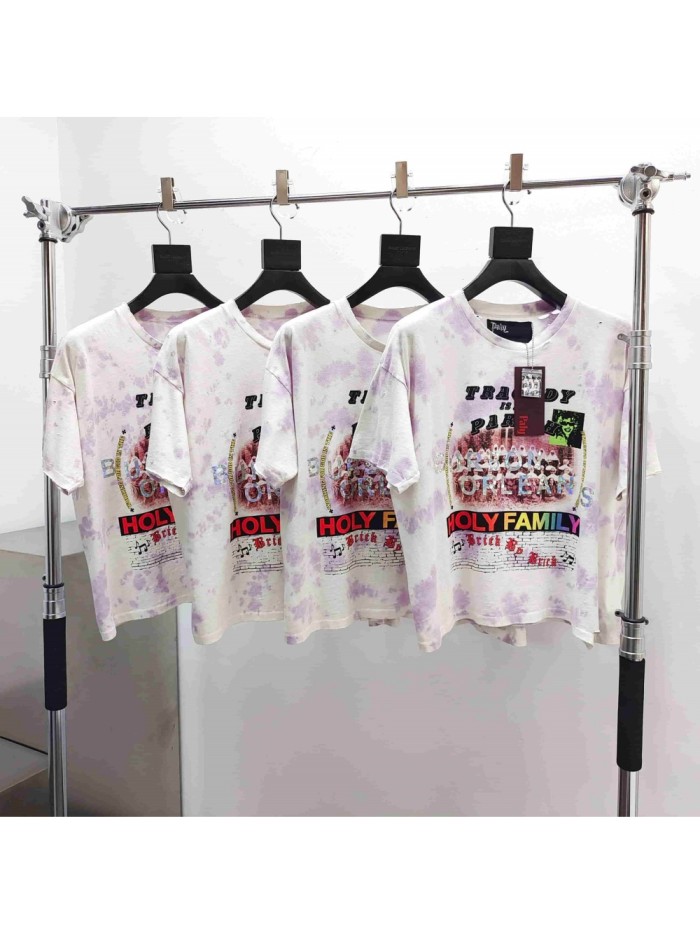 [Big & Tall for weights up to 220 lbs]1:1 quality version Saint Tribe Light Purple Tie-Dye Print Tee 29166497
