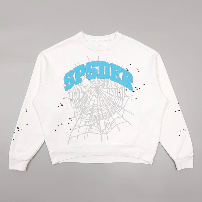 [Big & Tall for weights up to 220 lbs]1:1 quality version Blue Letter Gray Mesh Print Crew Neck Sweatshirt & Shorts Set 29168716
