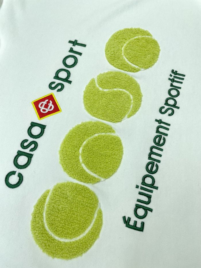 1:1 quality version Vintage Athletic Style Tennis Ball Chenille Embroidery Hooded &Sweatpants set 29166432