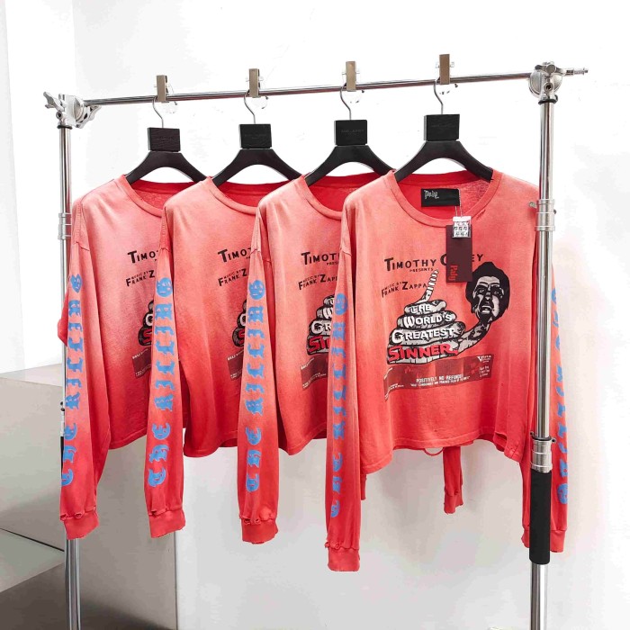 [Big & Tall for weights up to 220 lbs]1:1 quality version East of Eden Print Washed Long Sleeve T-shirt 29166498