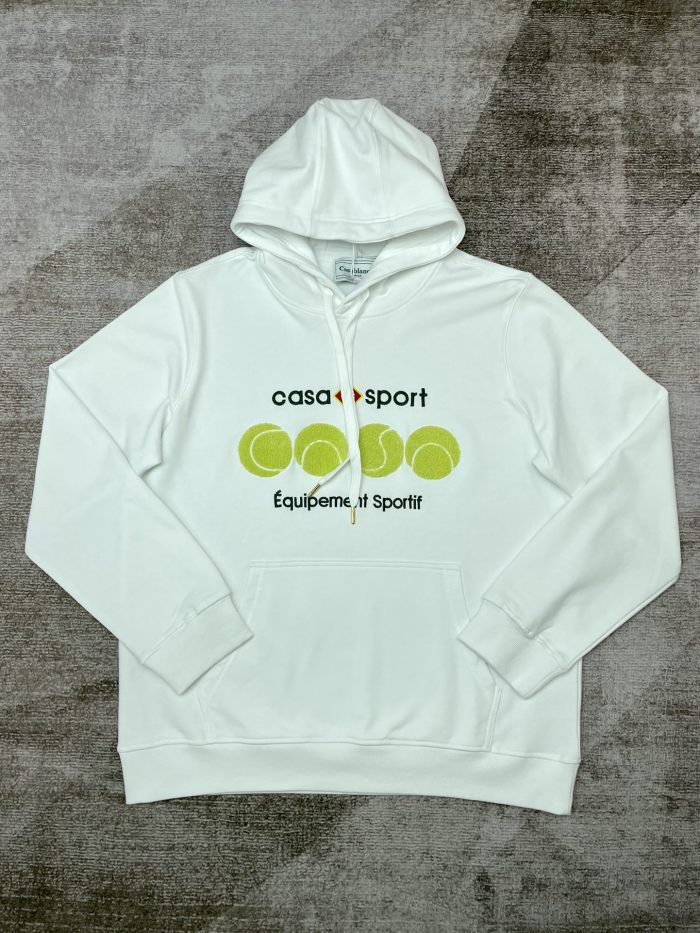 1:1 quality version Vintage Athletic Style Tennis Ball Chenille Embroidery Hooded &Sweatpants set 29166432