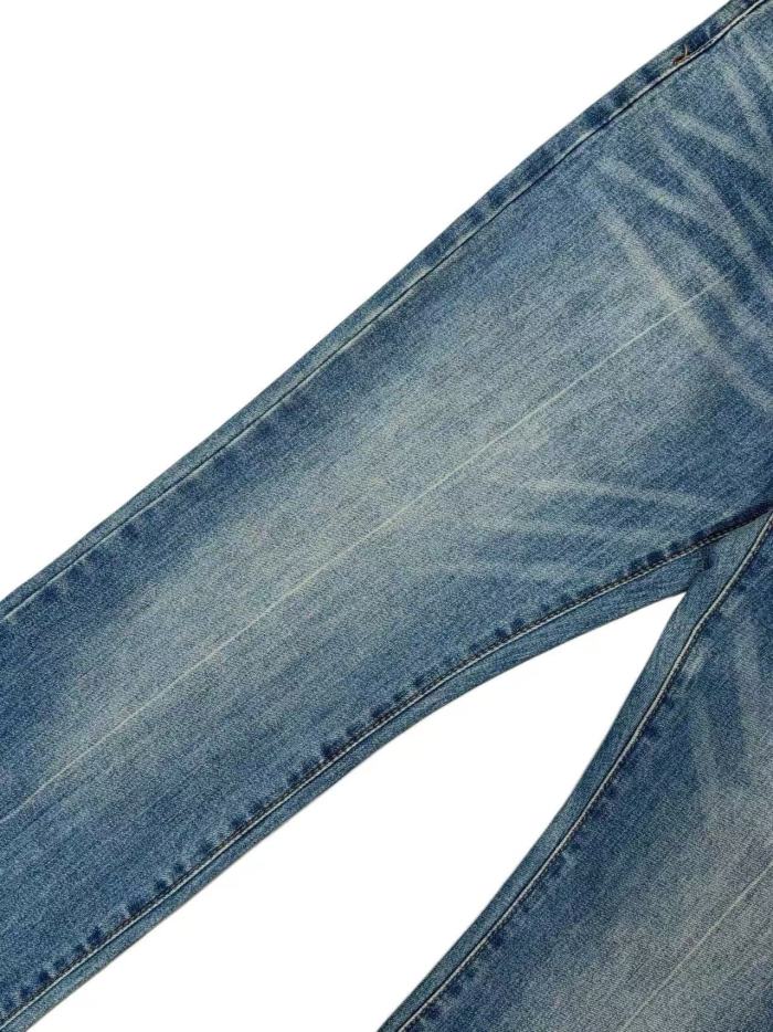1:1 quality version Premium Vintage Mid Blue Faded Flare Bootcut Jeans 29164297