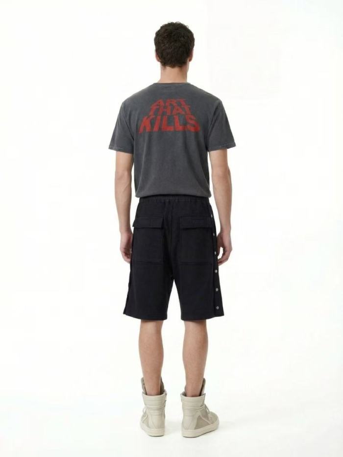 [Big & Tall for weights up to 220 lbs]1:1 quality version Threat Beach Black Print Washed Tee 29166494