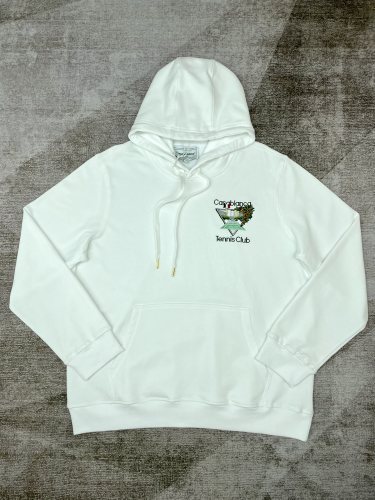 1:1 quality versionFrench Preppy Tennis Style Triangle Villa Landscape Embroidery Hooded &Sweatpants set 29166435