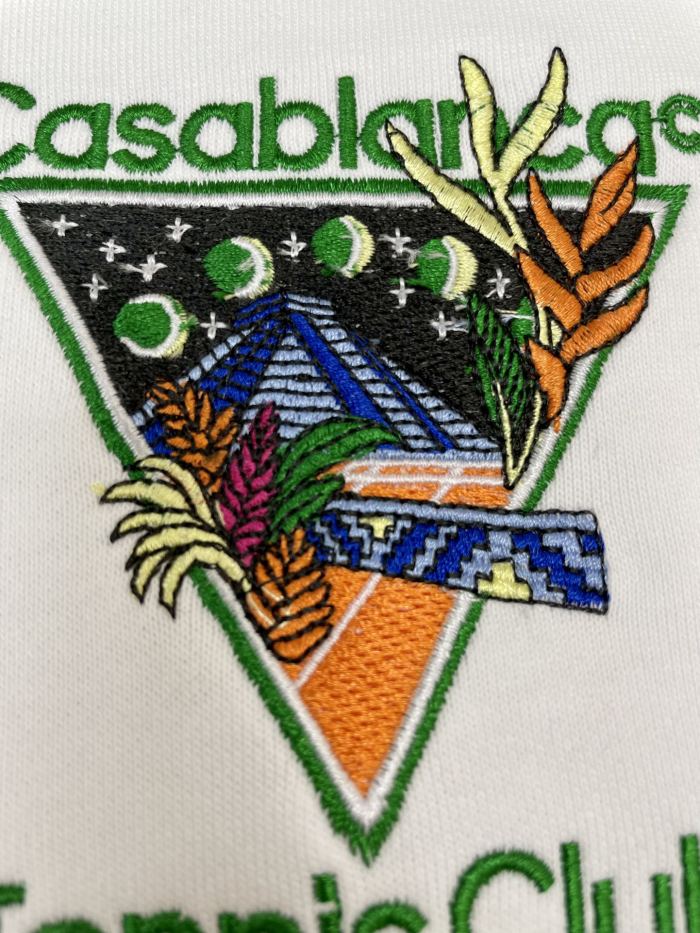 1:1 quality version French Preppy Tennis Style Colorful Triangle Badge Embroidery Hooded &Sweatpants set 29166437