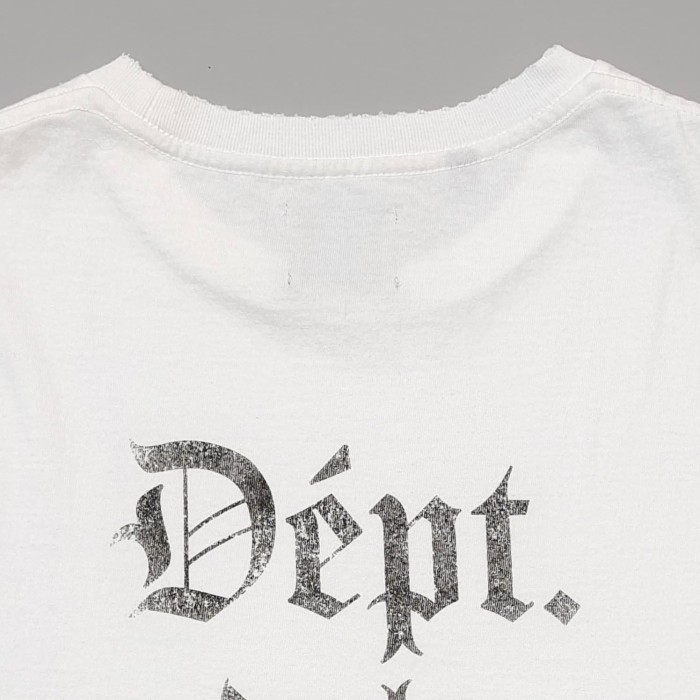 [Big & Tall for weights up to 220 lbs]1:1 quality version Gothic Black Letter White Print Washed Tee 29166493