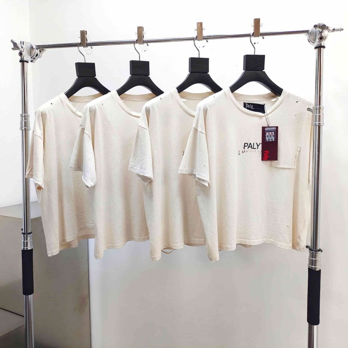 [Big & Tall for weights up to 220 lbs]1:1 quality version Chest Worn Logo Print Washed Tee 2 colors 29166496
