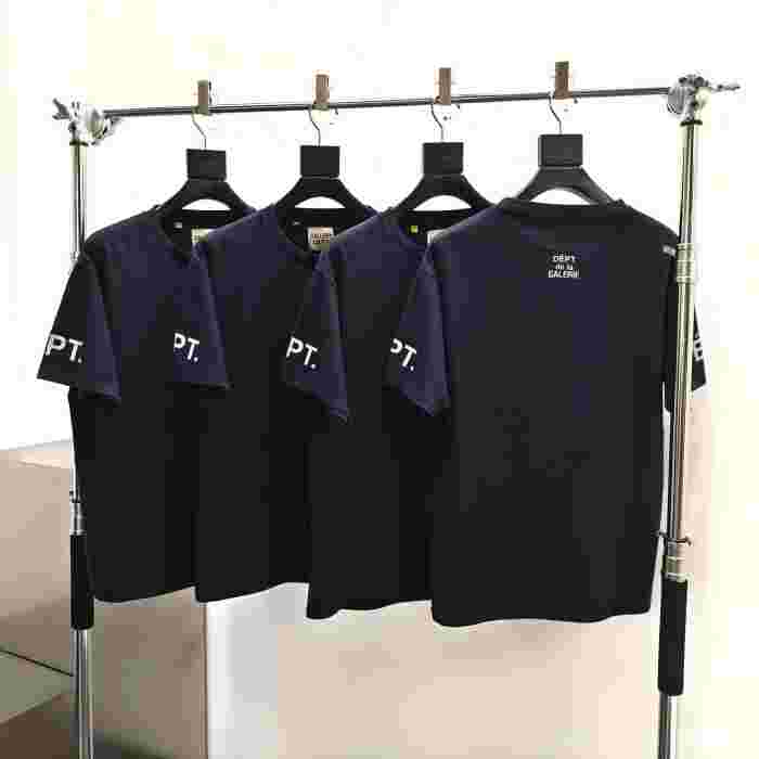 [Big & Tall for weights up to 220 lbs]1:1 quality version Horizontal Small French Letter Print Washed Tee 3 colors 29166491