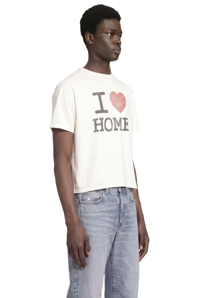 [Big & Tall for weights up to 220 lbs]1:1 quality version I Love Home Beige Print Washed Tee 29166492