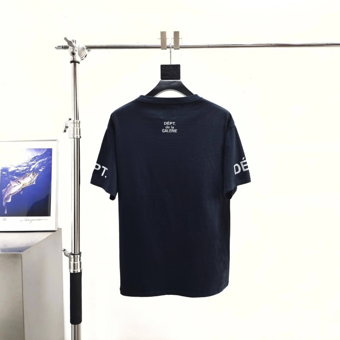 [Big & Tall for weights up to 220 lbs]1:1 quality version Horizontal Small French Letter Print Washed Tee 3 colors 29166491