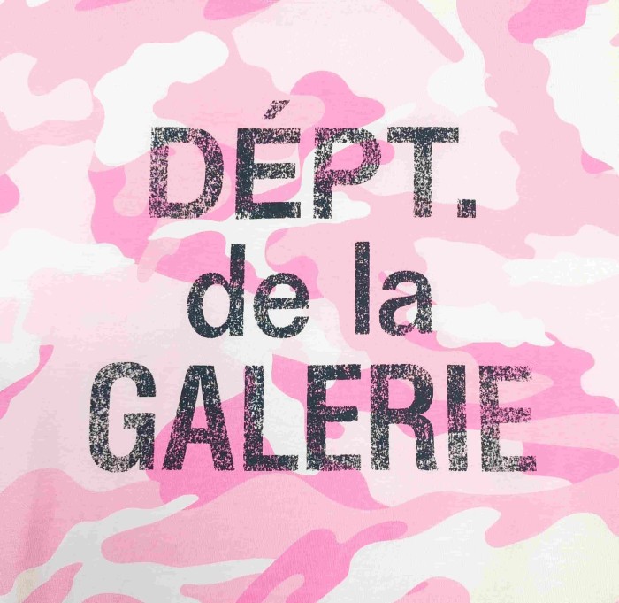 [Big & Tall for weights up to 220 lbs]1:1 quality version Pink Camo Vertical French Text Print Washed Tee 29213963