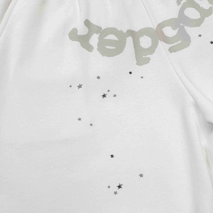 [Big & Tall for weights up to 220 lbs]1:1 quality version Big White Number 5 Print On Back Zip Up Hoodie & Shorts Set 29204991