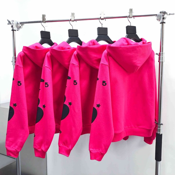 [Big & Tall for weights up to 220 lbs]1:1 quality version Black Star Magenta Zip Up Hoodie & Shorts Set 29204990
