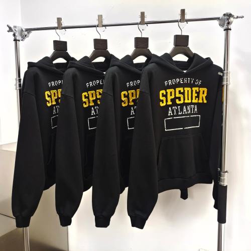 [Big & Tall for weights up to 220 lbs]1:1 quality version Yellow Letter Embroidered Black Hoodie & Pants Set 29204993