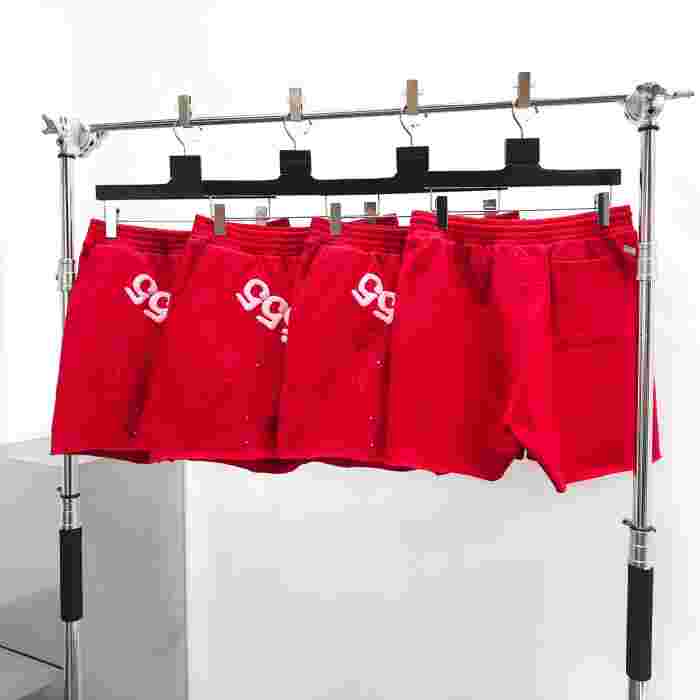 [Big & Tall for weights up to 220 lbs]1:1 quality version 555 Bright Red Zip Up Hoodie & Shorts Set 29204989