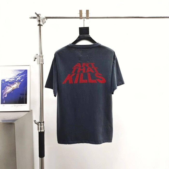 [Big & Tall for weights up to 220 lbs]1:1 quality version Long Haired Lion Black Print Washed Tee 29213966