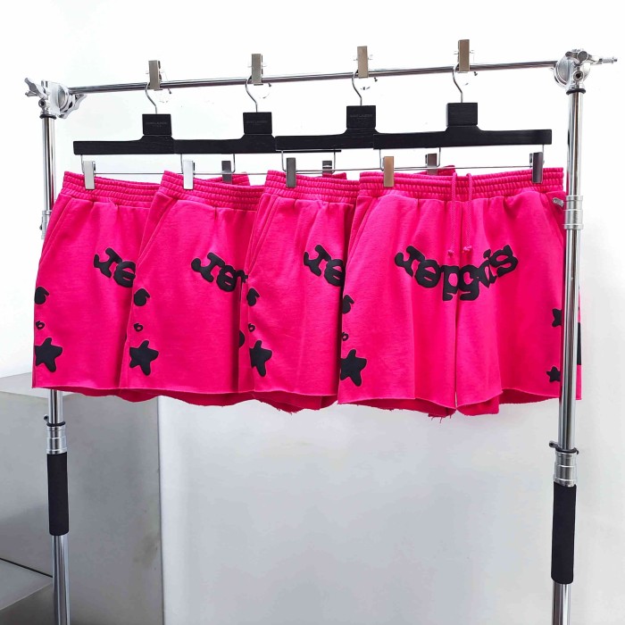 [Big & Tall for weights up to 220 lbs]1:1 quality version Black Star Magenta Zip Up Hoodie & Shorts Set 29204990