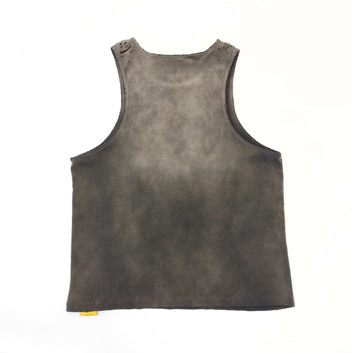 [Big & Tall for weights up to 220 lbs]1:1 quality version White Spray Letter Black Print Washed Tank Top 29213961
