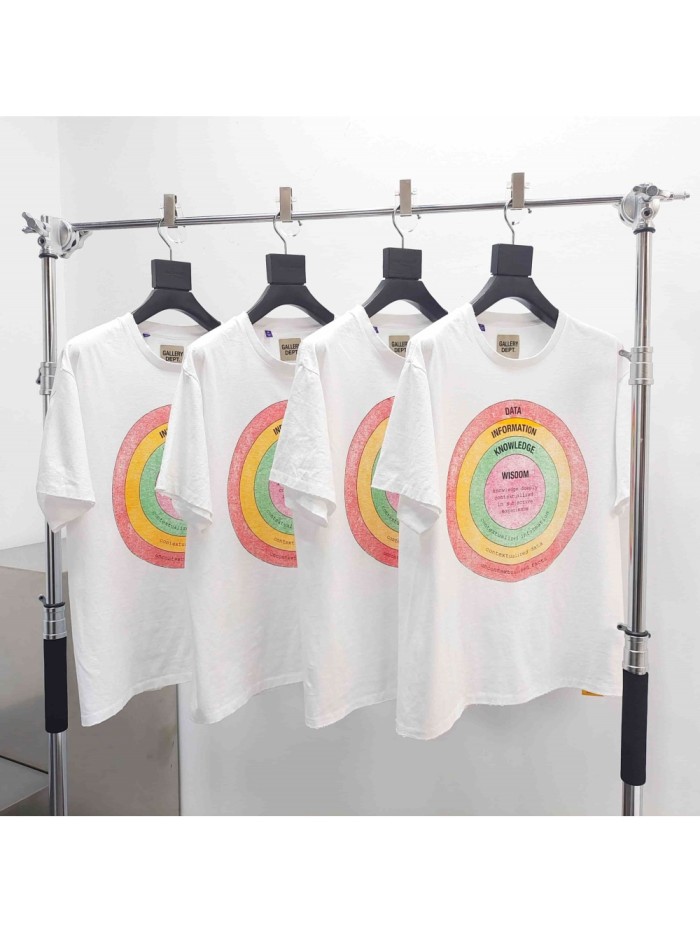 [Big & Tall for weights up to 220 lbs]1:1 quality version Wisdom Circle White Print Washed Tee 29213967