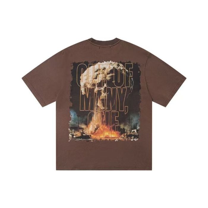 Skeleton Hand Detonator Button Printed Washed Tee 3 colors 29204974