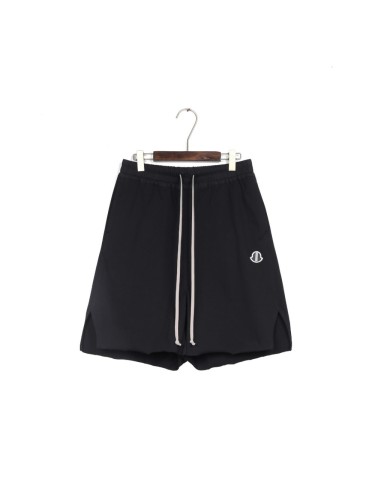 1:1 quality version Co-branded Moncler Logo Embroidered Split Raw Edge Shorts 29214047