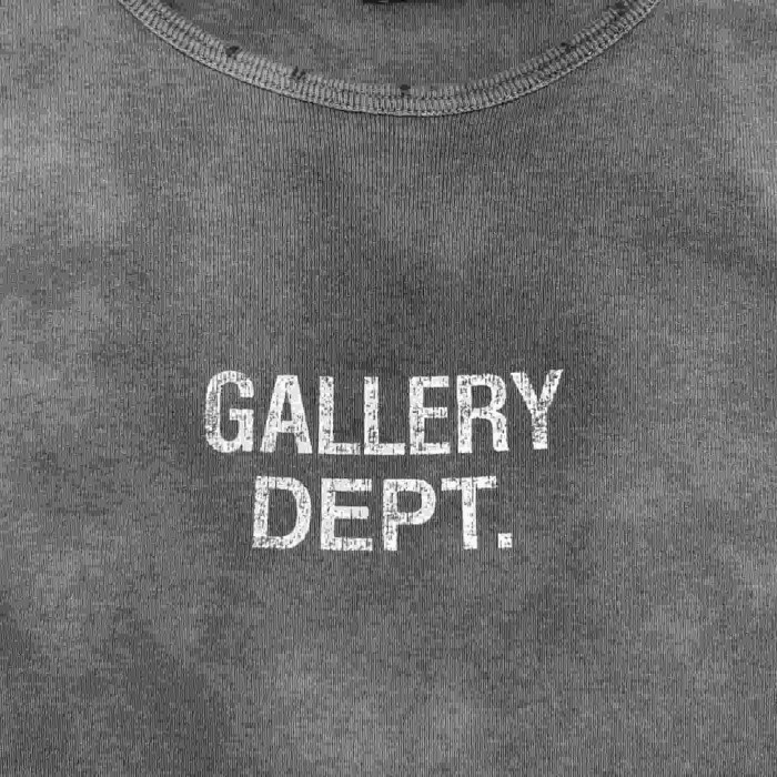 [Big & Tall for weights up to 220 lbs]1:1 quality version White Spray Letter Black Print Washed Tank Top 29213961
