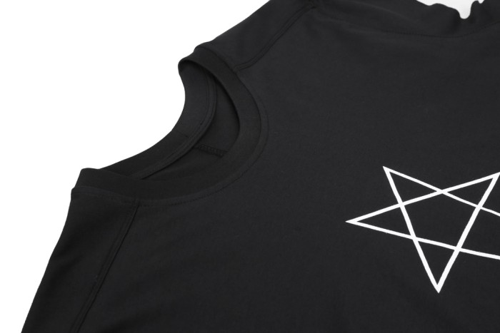 1:1 quality version Horned Pentagram Print Vest 29214039
