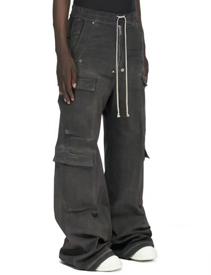 1:1 quality version Washed Workwear Big Pocket Wide Leg Jeans 2 colors 29214046