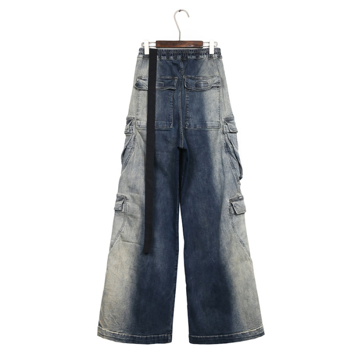 1:1 quality version Washed Workwear Big Pocket Wide Leg Jeans 2 colors 29214046