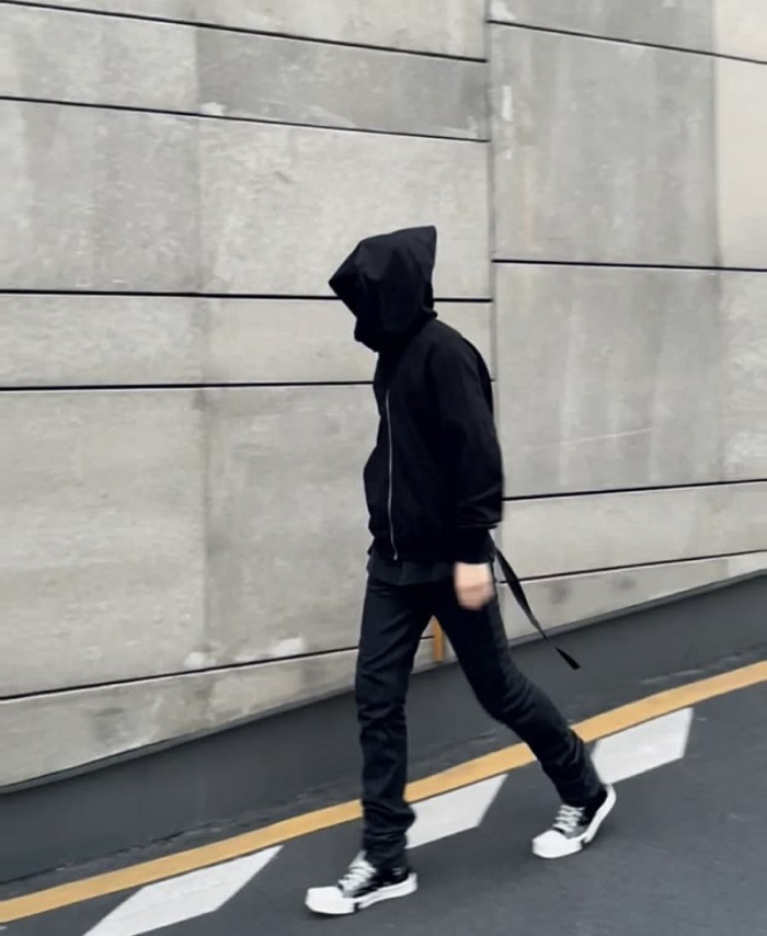 1:1 quality version Small Label Streamer Diagonal Zip Wizard Hoodie 2 colors 29214048