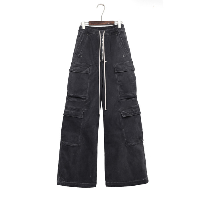 1:1 quality version Washed Workwear Big Pocket Wide Leg Jeans 2 colors 29214046