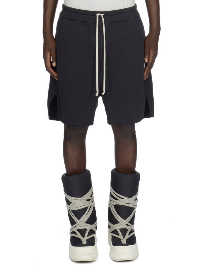 1:1 quality version Co-branded Moncler Logo Embroidered Split Raw Edge Shorts 29214047