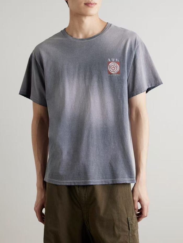 [Big & Tall for weights up to 220 lbs]1:1 quality version Bullseye ATK Gray Print Washed Tee 29213962