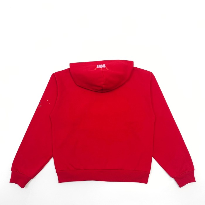 [Big & Tall for weights up to 220 lbs]1:1 quality version 555 Bright Red Zip Up Hoodie & Shorts Set 29204989