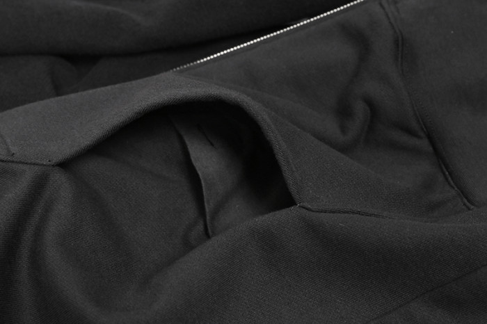 1:1 quality version Small Label Streamer Diagonal Zip Wizard Hoodie 2 colors 29214048