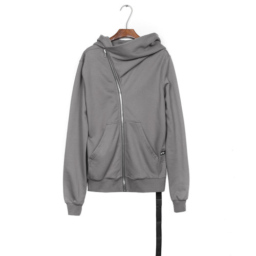 1:1 quality version Small Label Streamer Diagonal Zip Wizard Hoodie 2 colors 29214048