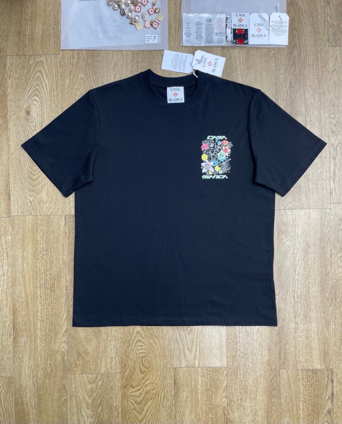 1:1 quality version Oversized Y2K Streetwear Graffiti Floral Smiley Tennis Doodle Digital Print T-shirt 2 colors 29220079