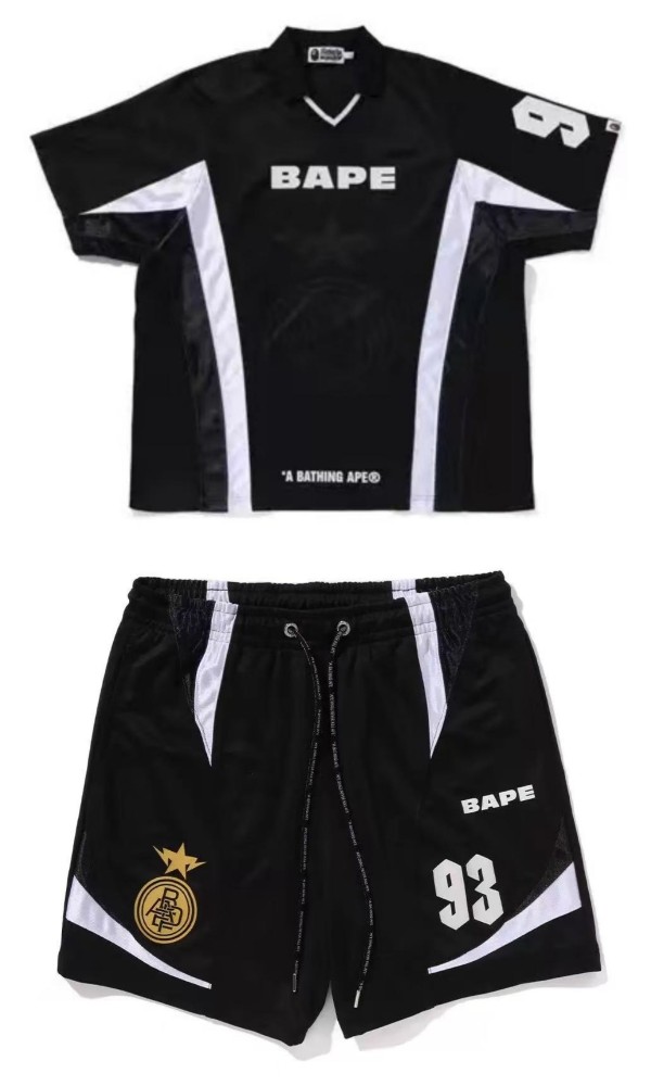 Vintage Color Block Stripe No.93 Jersey Tee & Shorts Set 3 colors 29219920