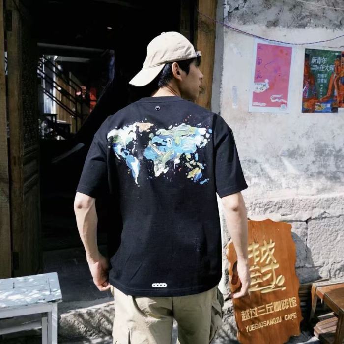 3D Gem Letter Graffiti Map Splash Ink Tee 29220113