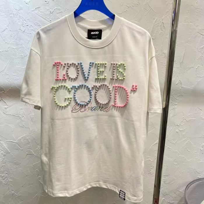Summer Colorful Pearl Letter Tee 2 colors 29220598