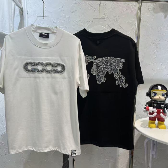Map Sequin Embroidery Basic Logo Tee 2 colors 29220112