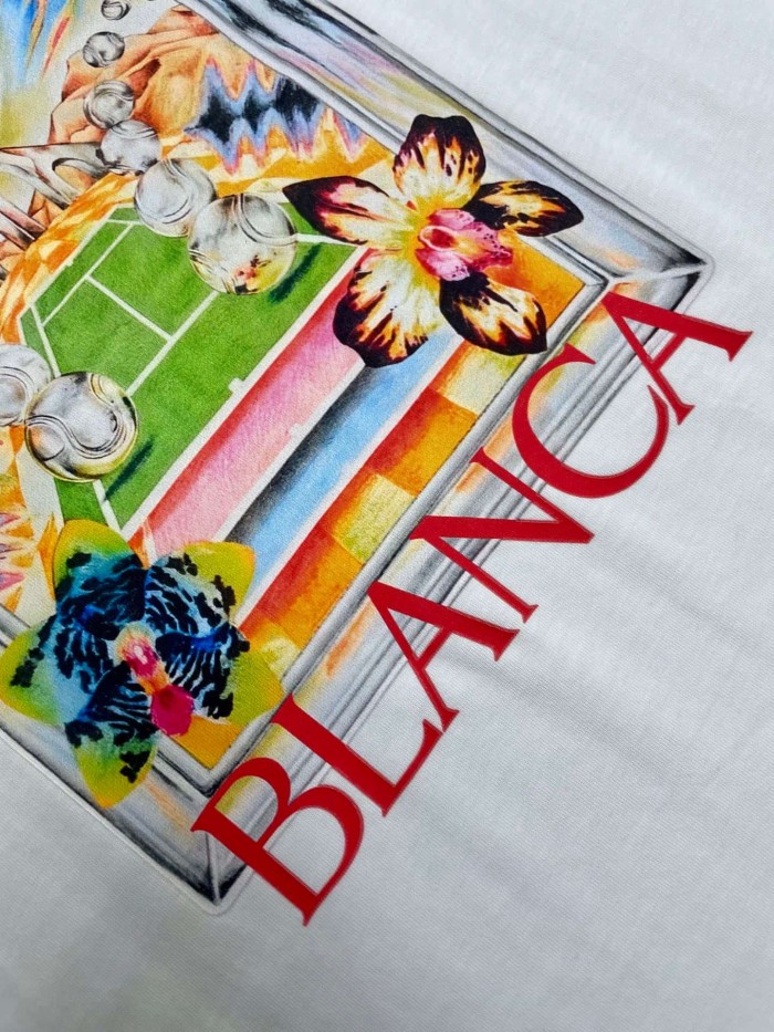 1:1 quality version Vintage Retro Colorful Arch Tennis Graphic T shirt 2 colors 29219979