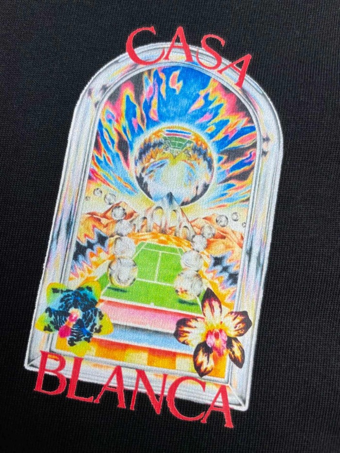 1:1 quality version Vintage Retro Colorful Arch Tennis Graphic T shirt 2 colors 29219979