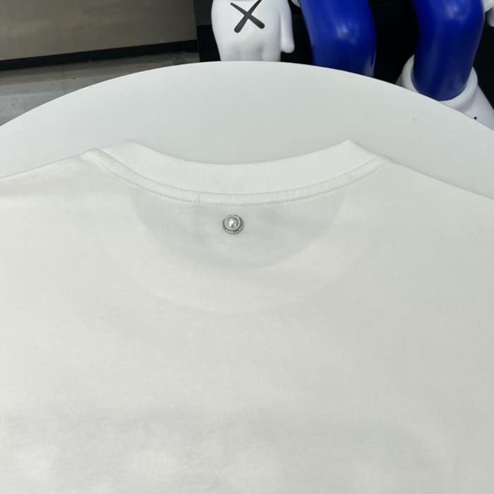 Luxury Inlaid Gem Logo Embroidery Tee 2 colors 29220118