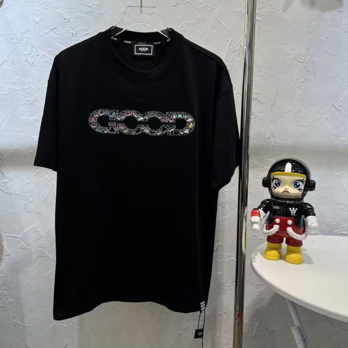 Luxury Inlaid Gem Logo Embroidery Tee 2 colors 29220118