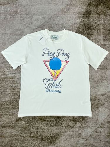 1:1 quality version Pink Triangle Ping Pong Paddle Cursive  Ping Pong Club Okinawa  Letter Print T-shirt 29220581