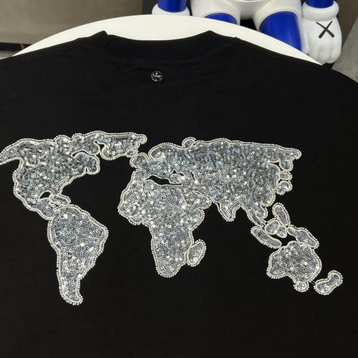 Map Sequin Embroidery Basic Logo Tee 2 colors 29220112