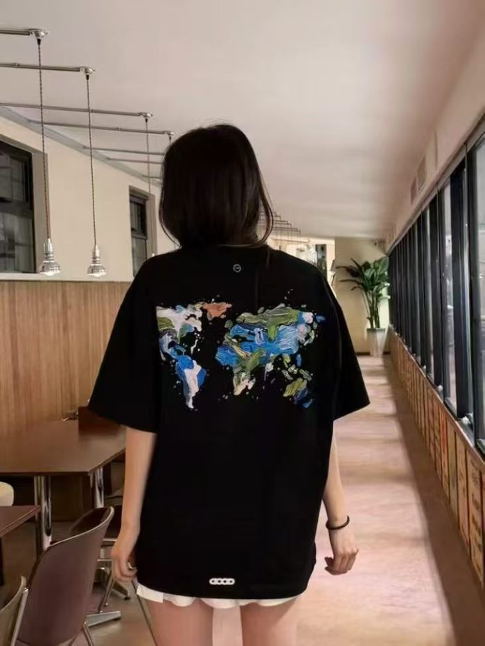 3D Gem Letter Graffiti Map Splash Ink Tee 29220113