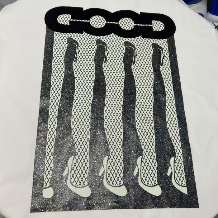 Black High Heel Allure Print Tee 29220124