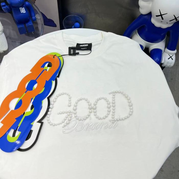 Round Pearl Letter Embroidery Tee 3 colors 29220600